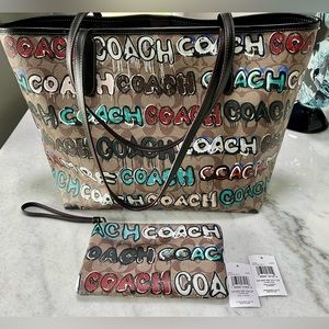 Coach Tote & Wristlet.  Limited Edition